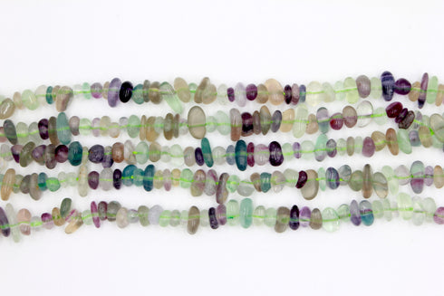 Rainbow Fluorite Gemstone Beads, 5x8mm, Chip Beads